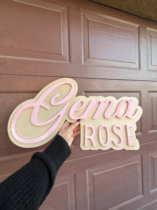 Nursery wood sign | nursery wall decor | custom name sign | kids room decor